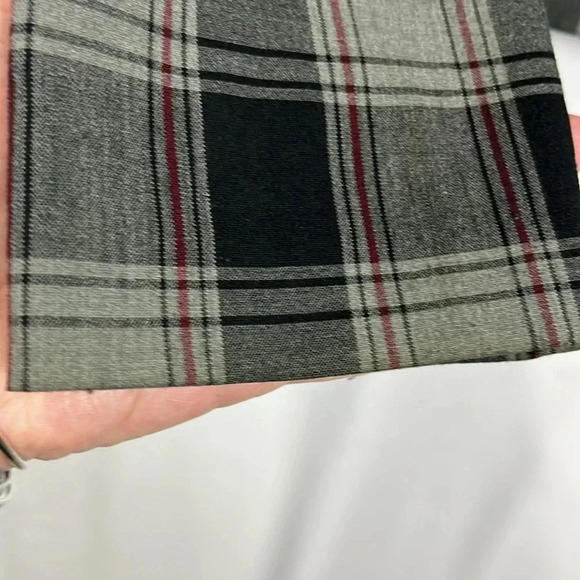 Courtenay Womens Jacket S/M Gray Black Plaid Notched Collar Button Up Short EUC - Picture 5 of 13